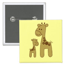 Cartoon-Giraffen-Druck-Knopf Anstecknadelbutton