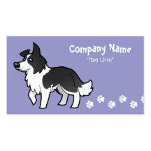 Cartoon-Grenzcollie Visitenkarten Vorlagen