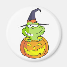 Cartoon-Halloween-Frosch Magnete