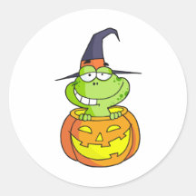 Cartoon-Halloween-Frosch Stickers
