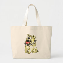 Cartoon-Hund mit großem Lächeln Taschen