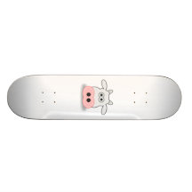 Cartoon-Kuh-Gesicht und Kopf Skate Board