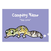 Cartoon-LeopardGecko Visitenkarten Vorlage