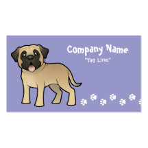 Cartoon Mastiff/Bullmastiff Visitenkartenvorlage
