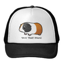 Cartoon-Meerschweinchen (glattes Haar) Baseballkappen