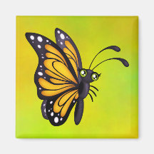 Cartoon-orange Schmetterlings-Magnet Magnete