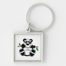 Cartoon-Panda Schlüsselbänder