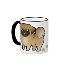 Cartoon Pekeingese (Welpe geschnitten) Tee Tasse