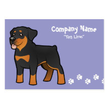 Cartoon Rottweiler Visitenkarte