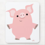 Cartoon-Schwein stehendes hohes mousepad