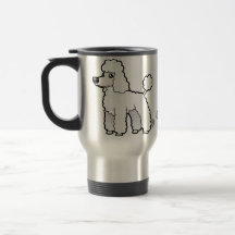 Cartoon Standard/Miniatur-/Spielzeug-Pudel Tee Tasse