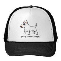 Cartoon-Stier-Terrier Truckermütze