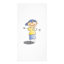 Cartoon-Stock-Junge Bildkarte