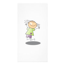 Cartoon-Stock-Mädchen Personalisierte Photo Karte