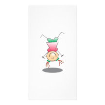 Cartoon-Stock-Mädchen Photo Grußkarte