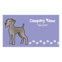Cartoon Weimaraner Visitenkarte