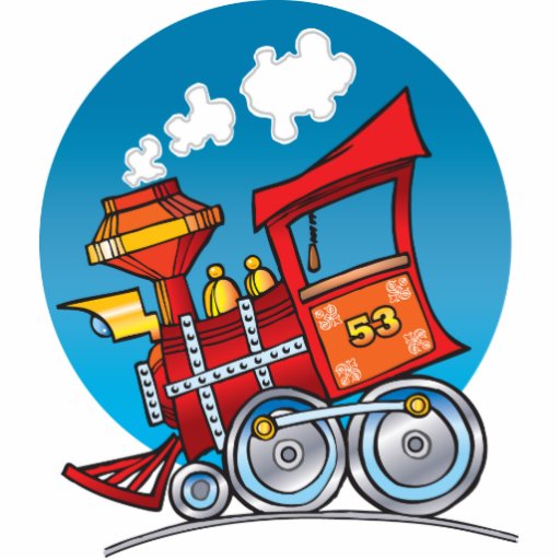 Cartoon-Zug-Motor Fotostatue