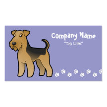 Cartoonairedale-Terrier/Waliser-Terrier Visitenkarten