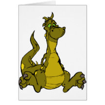 Cartoondrache Grußkarte