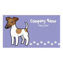 Cartoonglatter Fox-Terrier Visitenkarte