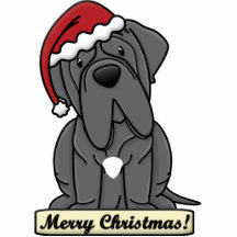 Cartoonneapolitanische Mastiff-Weihnachtsverzierun Acryl Ausschnitte