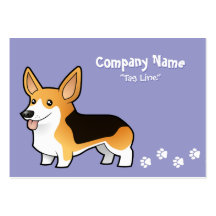 Cartoonpembroke-WaliserCorgi Visitenkartenvorlagen