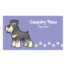 Cartoonriesiger/Standard-/MiniaturSchnauzer Visitenkarten Vorlagen