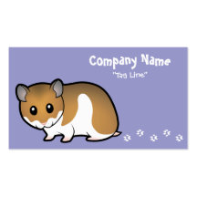Cartoonsyrian-Hamster Visitenkartenvorlage