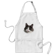 Casey weiße graue Katze Schürzen