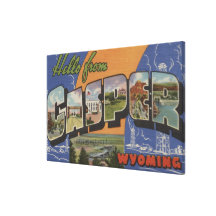 Casper, Wyoming - große Buchstabe-Szenen Leinwanddrucke