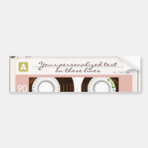 Cassette tape - tan - bumper stickers