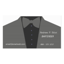 Catering-Barkeeper-stilvoller Entwurf Visitenkarten Vorlage
