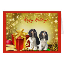 Cavelier Königcharles Spaniel-Weihnachtskarten-Ges