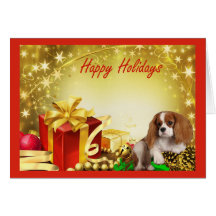 Cavelier Königcharles Spaniel-Weihnachtskarten-Ges
