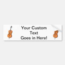 Cello-Grafik, ViolinCello Musik-Entwurf Auto Aufkleber