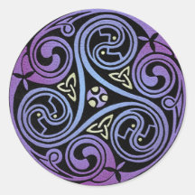 Celtic gewundenes #1 runde aufkleber