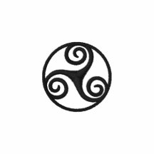 Celtic-Triskele gesticktes Polo-Hemd