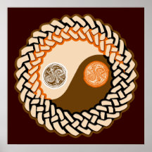 Celtic Yin Yang Plakate