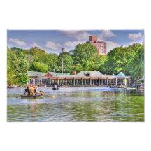 Central Park See u. Boots-Haus Kunst Photo