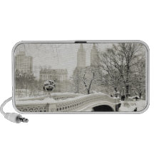Central Park-Winter - Schnee auf Bogen-Brücke Tragbare Speaker
