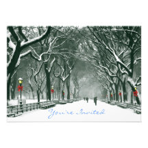 Central Parksnowy-Weg eingeladen Individuelle Einladungskarte