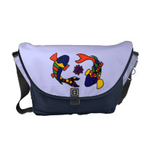CF fantastische Koi Fisch-Kunst-Bote-Tasche Kurier Tasche
