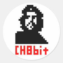 CH8bit Runde Sticker