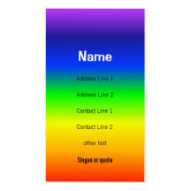 Chakra färbt Regenbogen-Visitenkarte