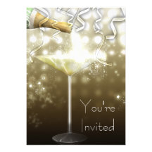 Champagne-Silvester-Party Einladungen