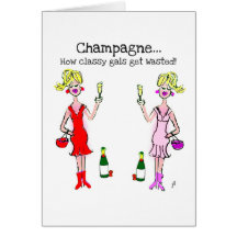 "CHAMPAGNE…, WIE NOBLE GALLONEN ERHALTEN VERGEUDET GRUßKARTEN