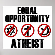 Chancengleichheits-Atheist Posterdrucke