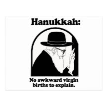 Chanukka - keine ungeschickten Jungfraugeburten Postkarte