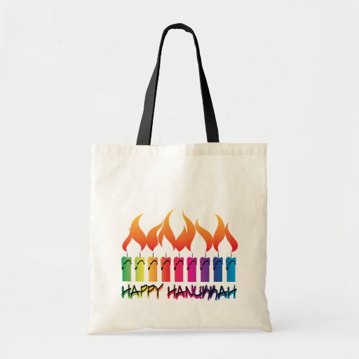 Chanukka-Regenbogen Menorah Tasche