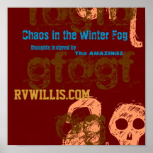 Chaos im Winter-Nebel Plakate